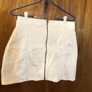 White jean skirt
